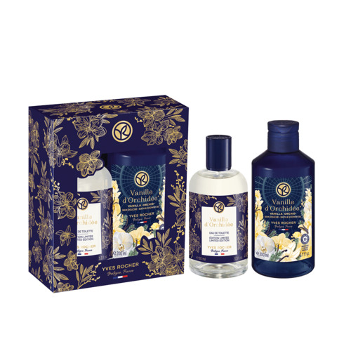 Dárková sada Vanilka  & orchidej: Toaletní voda 100 ml, Sprchový gel 200 ml